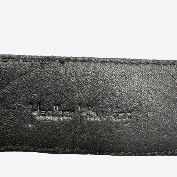 HEATHER HAWKINS SILVER CROCODILE LEATHER BRACELET WITH BLACK STONE - Picture 8 of 16